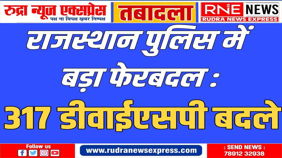 शालिनी बजाज अब बीकानेर में सीओ गंगाशहर, नगेन्द्र कुमार सीओ सिटी