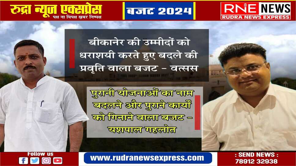 शहर जिला कांग्रेस कमेटी ने आम आदमी की आशाओं के विपरीत वाला बजट बताया