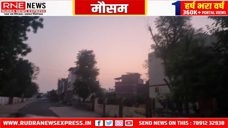 मौसम : सुबह हवा के कारण थी ठंडी, आकाश में बादल, मौसम सुहावना