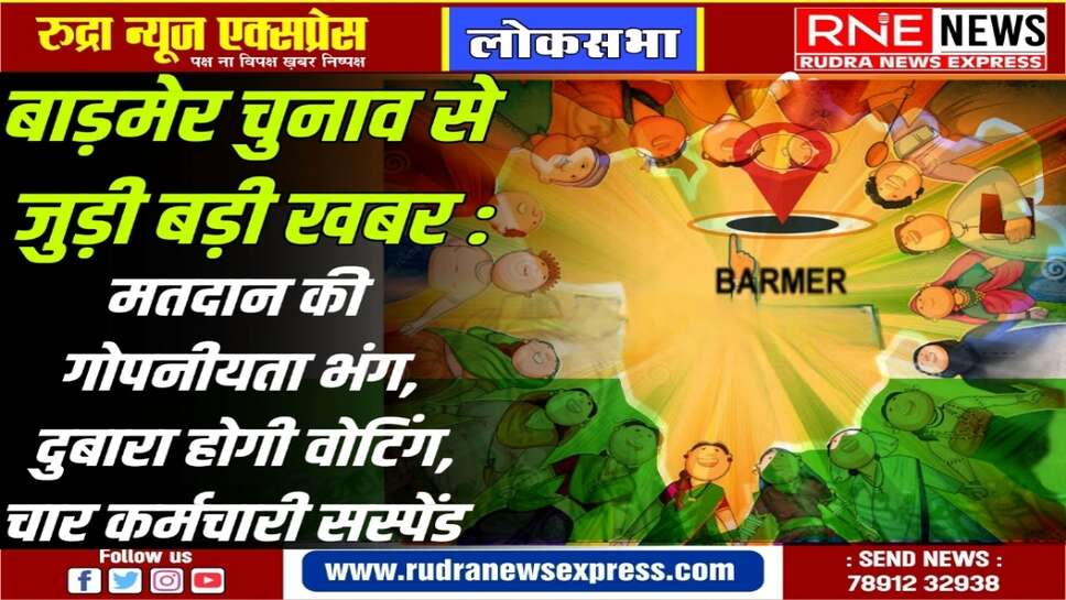 Barmer-Jaisalmer : एक पोलिंग बूथ पर 8 मई को पुनर्मतदान, सुबह 7 से शाम 5 बजे तक होगी वोटिंग