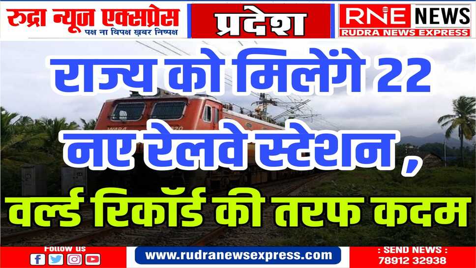 रेलवे की बड़ी सौगात राजस्थान में एक साथ 22 नये रेलवे स्टेशन शुरू होने जा रहे