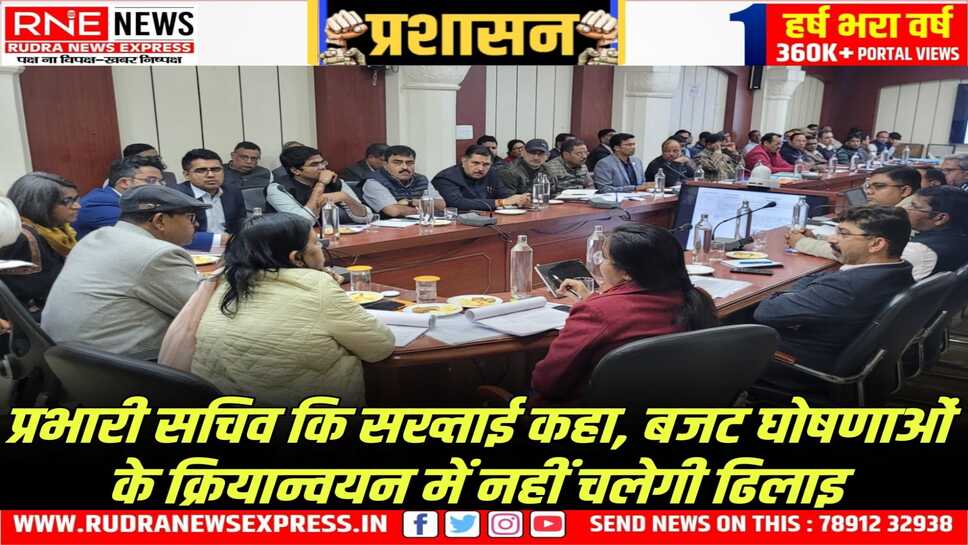 प्रभारी सचिव ने की बजट घोषणाओं के क्रियान्वयन एवं राइजिंग राजस्थान के एमओयू की स्थिति की समीक्षा