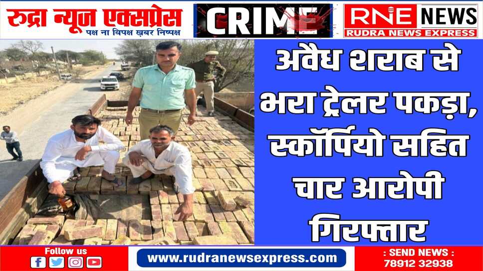 शराब के 840 कार्टून ईंटो के नीचे छिपा रखे