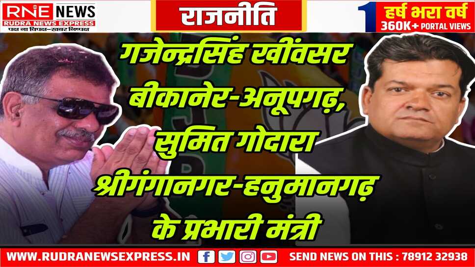 मुख्यमंत्री ने जिलों के प्रभारी मंत्री नियुक्त किये : जानिये किस मंत्री को किस जिले का प्रभारी बनाया