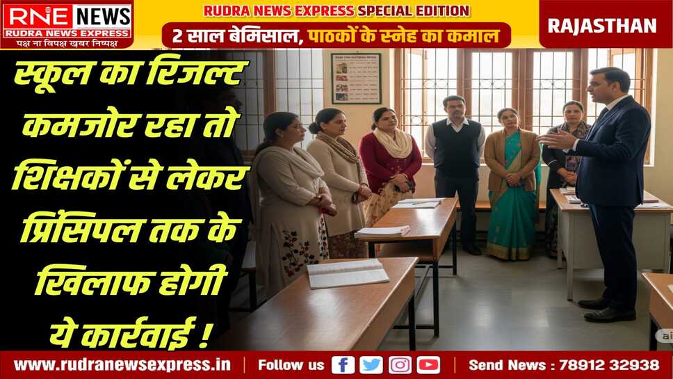 Rajasthan News : माध्यमिक शिक्षा निदेशालय द्वारा संस्था प्रधान एवं शिक्षकों के लिए परीक्षा परिणाम संबंधी मानदंड निर्धारित