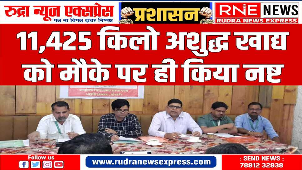 खाद्य पदार्थों में मिलावट की पुख्ता सूचना देने वाले को मिलेगा 50000 का इनाम - संयुक्त निदेशक