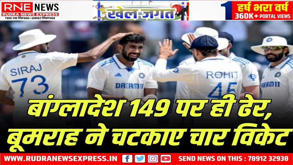 भारत ने बांग्लादेश के खिलाफ दूसरी पारी में 81रन 3 विकेट पर बनाए