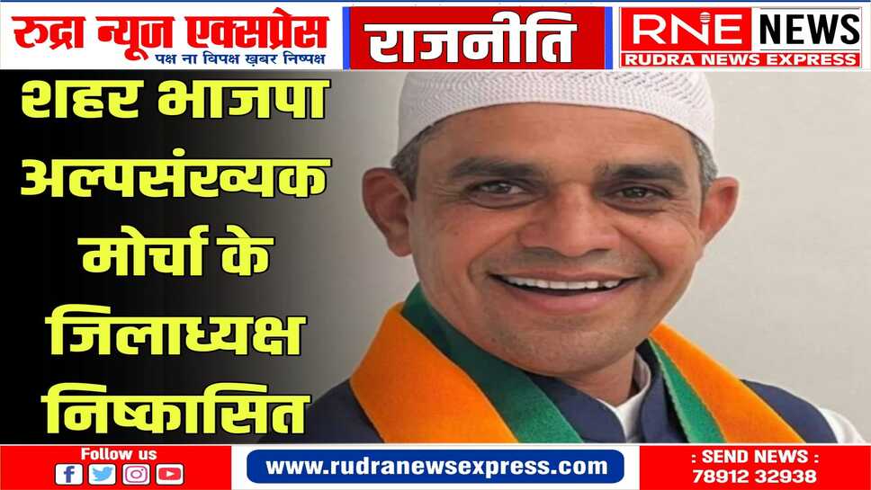 ओंकारसिंह लखावत ने दिया आदेश : बीकानेर अल्पसंख्यक मोर्चा अध्यक्ष उस्मान गनी पार्टी से निष्कासित