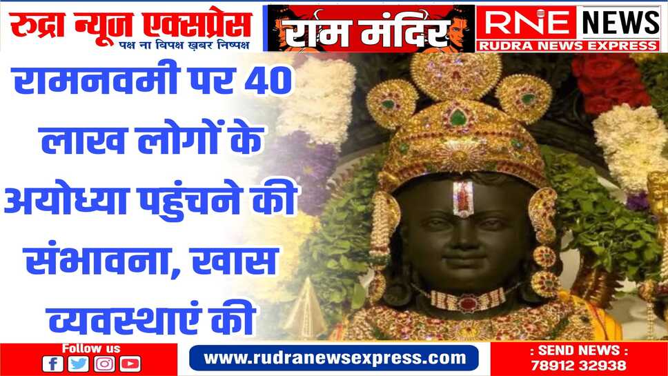 रामनवमी पर सात लाइन में होंगे रामलला के दर्शन, बाहर से दर्शन के लिए 100 स्क्रीन व एलईडी भी लगाये जायेंगे