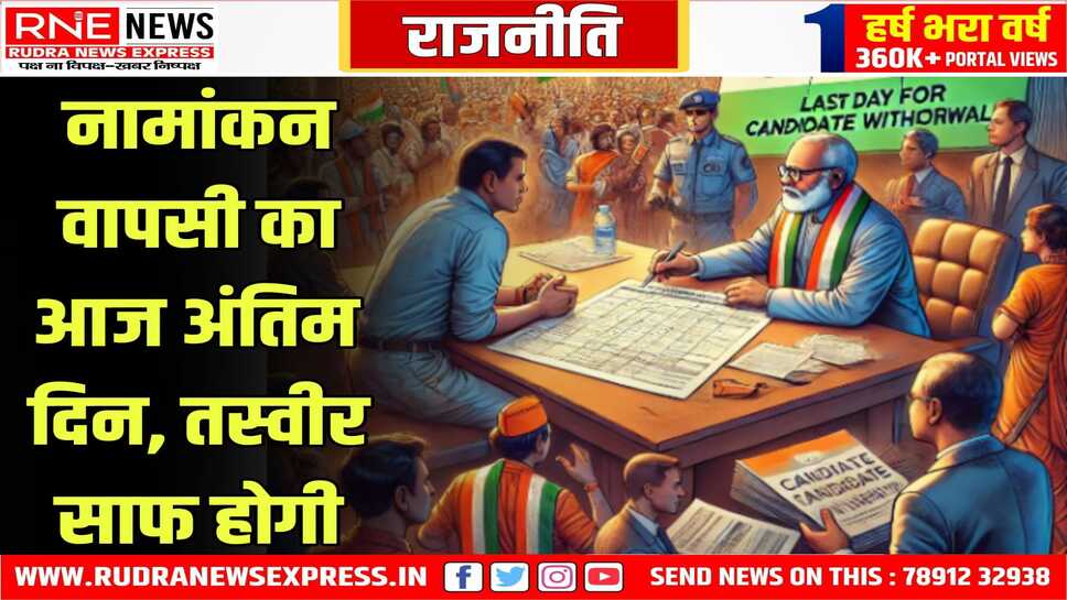 नामांकन वापसी का आज अंतिम दिन, तस्वीर साफ होगी