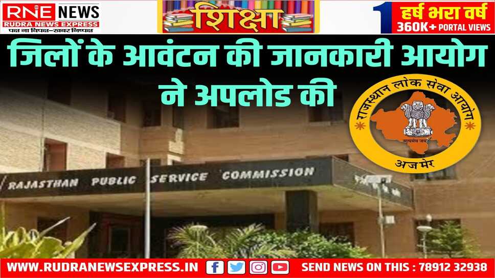जिलों के आवंटन की जानकारी आयोग ने अपलोड की