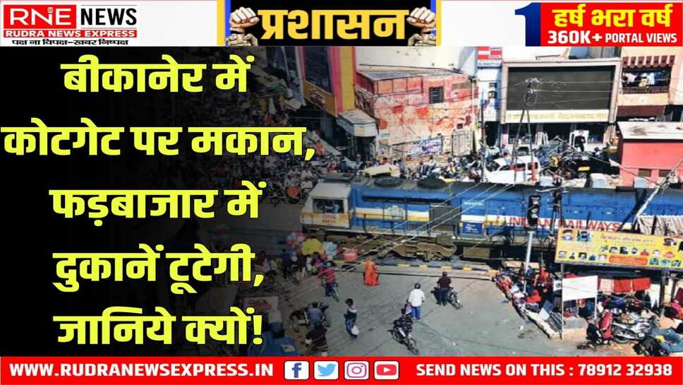 Railway Bikaner : लालगढ़ तक डबल लाइन में आड़े आ रहे मकानों- दुकानों को हटाने के लिए सर्वे 