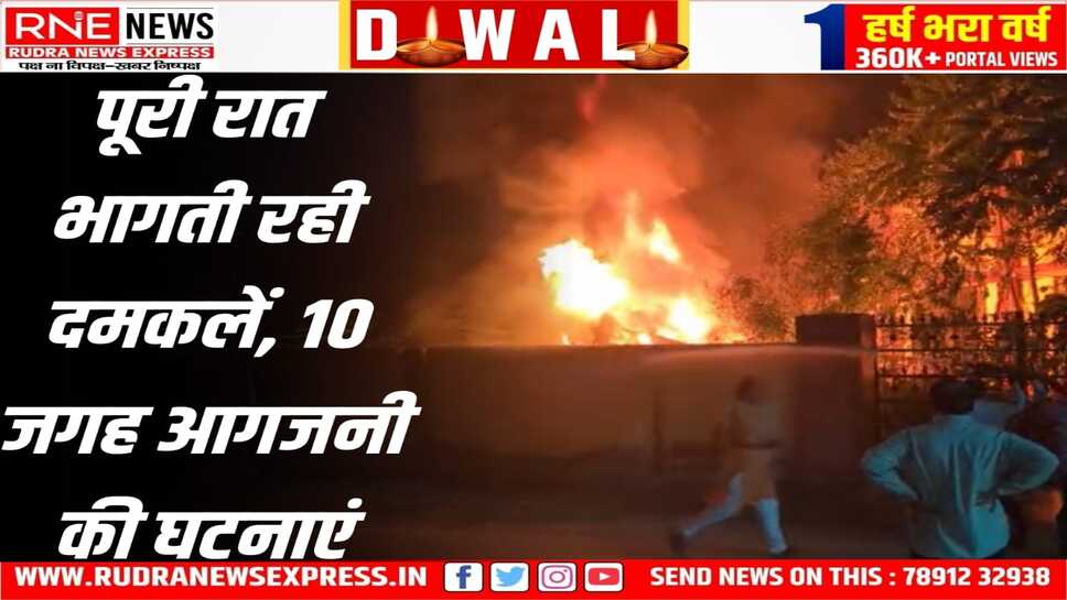 BIKANER : बिन्नाणी चौक के पटाखा स्टोर, यूआईटी के भंडार, सोनगिरी कुएं के बाड़े सहित कई खाली प्लॉट में आग