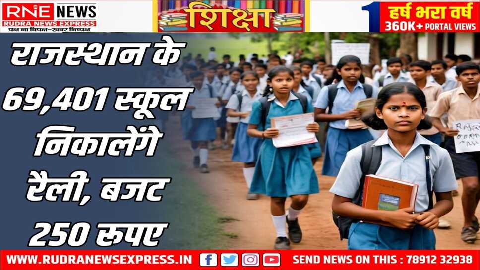आपणी लाडो: बालिकाओं को पढ़ाने के लिए हर स्कूल रैली निकालेगा, प्रत्येक स्कूल का बजट 250 रूपए