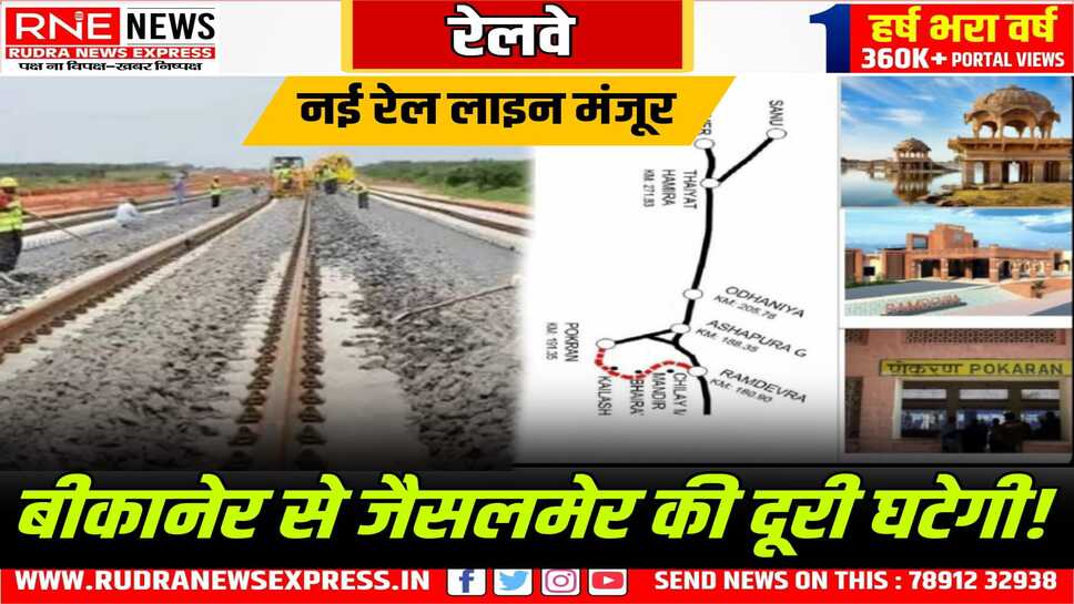 Railway in Rajasthan : रामदेवरा से पोकरण के बीच भैरव गुफा एवं कैलाश टेकरी होकर नई रेल लाइन स्वीकृत