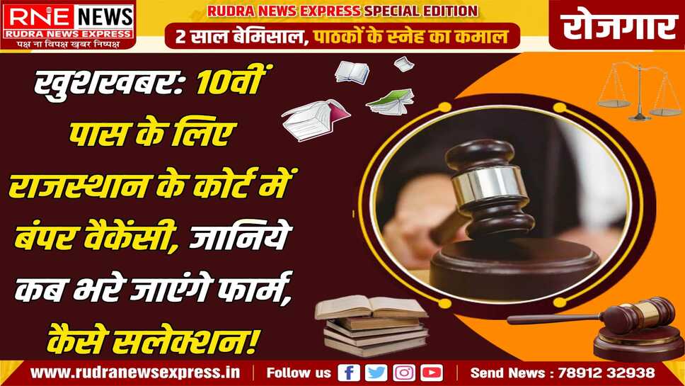 Rajasthan High Court Peon Vacancy : चतुर्थ श्रेणी के 5670 पदों पर भर्ती, 10वीं पास पात्र, लिखित परीक्षा और इंटरव्यू से बनेगी मैरिट