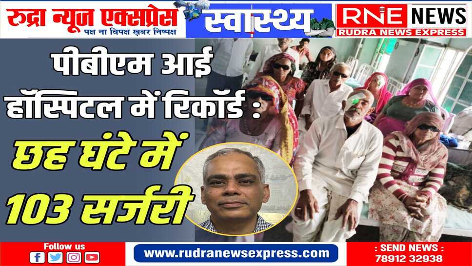 आंखों में खुशी की चमक : ऑप्थेल्मोलोजी के प्रोफेसर डा.अनिल चौहान ने एक दिन में 103 ऑपरेशन किये