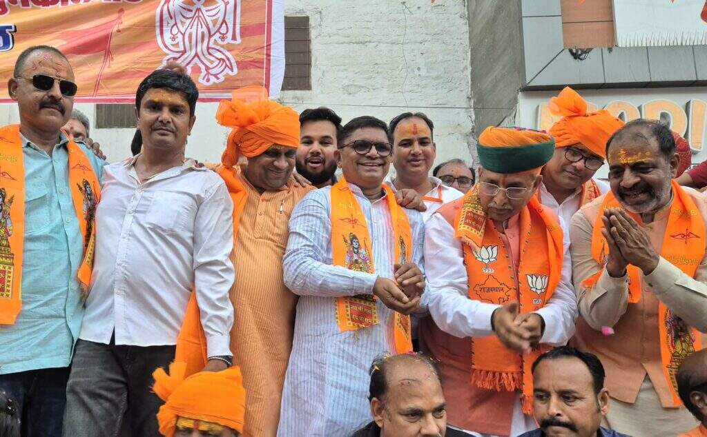 बीकानेर में हिंदू नववर्ष पर शहर भाजपा की निकली धर्म यात्रा