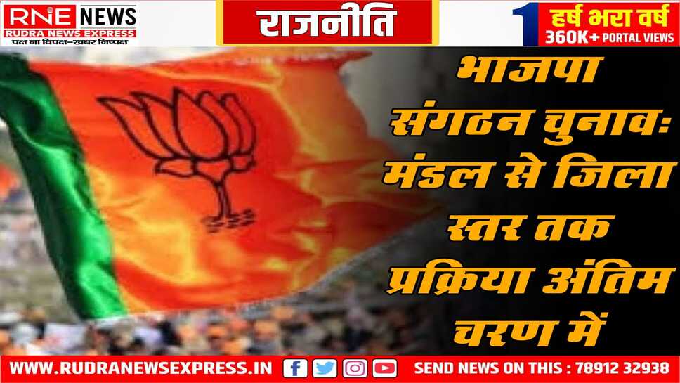 भाजपा के जिलाध्यक्षों के चुनाव की प्रक्रिया कल से होगी शुरू, प्रदेश नेतृत्त्व ने जिलों से तीन तीन नाम मांगे हैं, उनमें से होगा अध्यक्ष