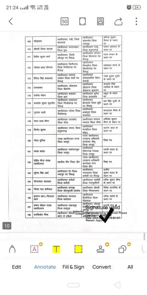 बीकानेर के उपखंडो के तहसीलदार बदले