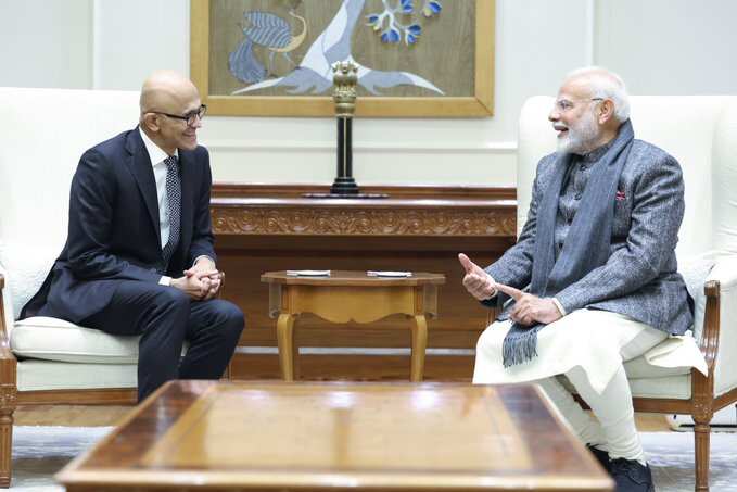 PM Modi-Microsoft Chairman Satya Nadella Meeting : भारत में माइक्रोसॉफ्ट के विस्तार पर बात