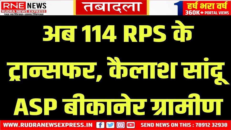 RPS Transfer : प्यारेलाल शिवरान को एएसपी CID, SSB बनाया