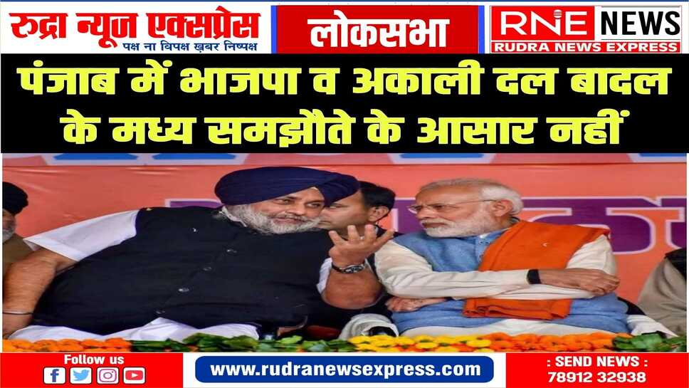 पंजाब में भाजपा व अकाली दल बादल के मध्य समझौता नहीं होता है तो फायदा सत्तारूढ़ 'आप' को मिलेगा