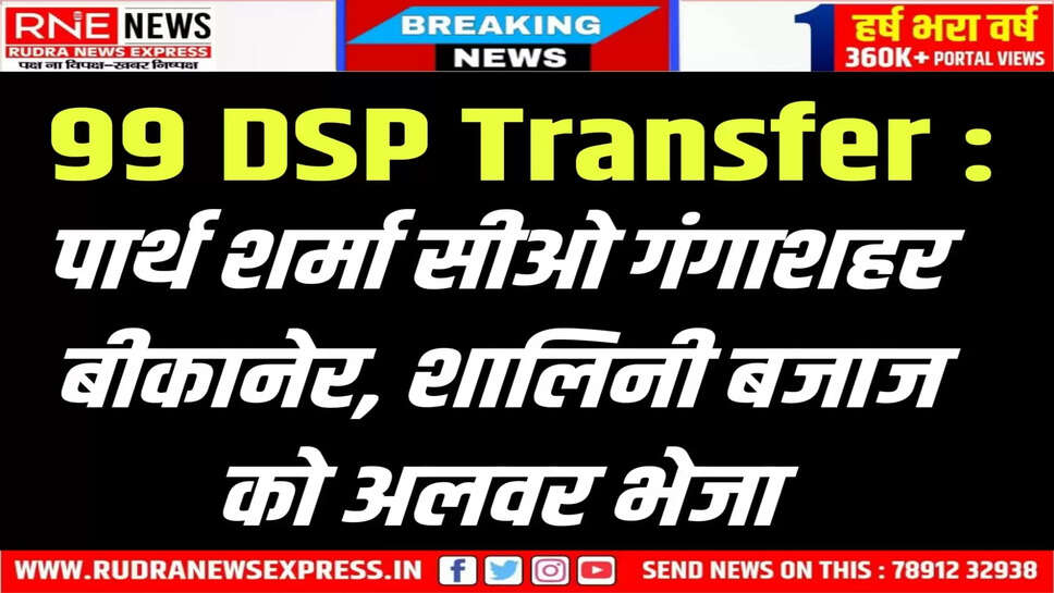 Police Transfer : बीकानेर के ट्रैफिक डीएसपी किशनसिंह का तबादला रद्द, खान मोहम्मद डीएसपी साइबर क्राइम