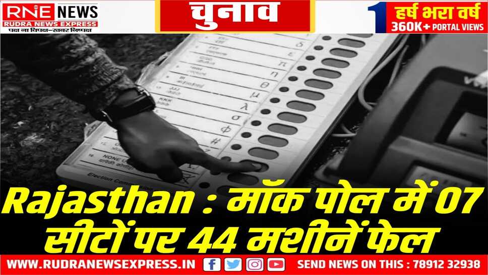 Rajasthan By Poll : 06 बीयू, 13सीयू, 25 वीवीपेट मशीन बदली 