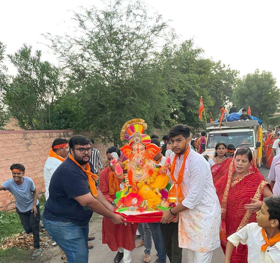Bikaner : धूमधाम से हुआ भगवान गणपति की प्रतिमाओं का विसर्जन