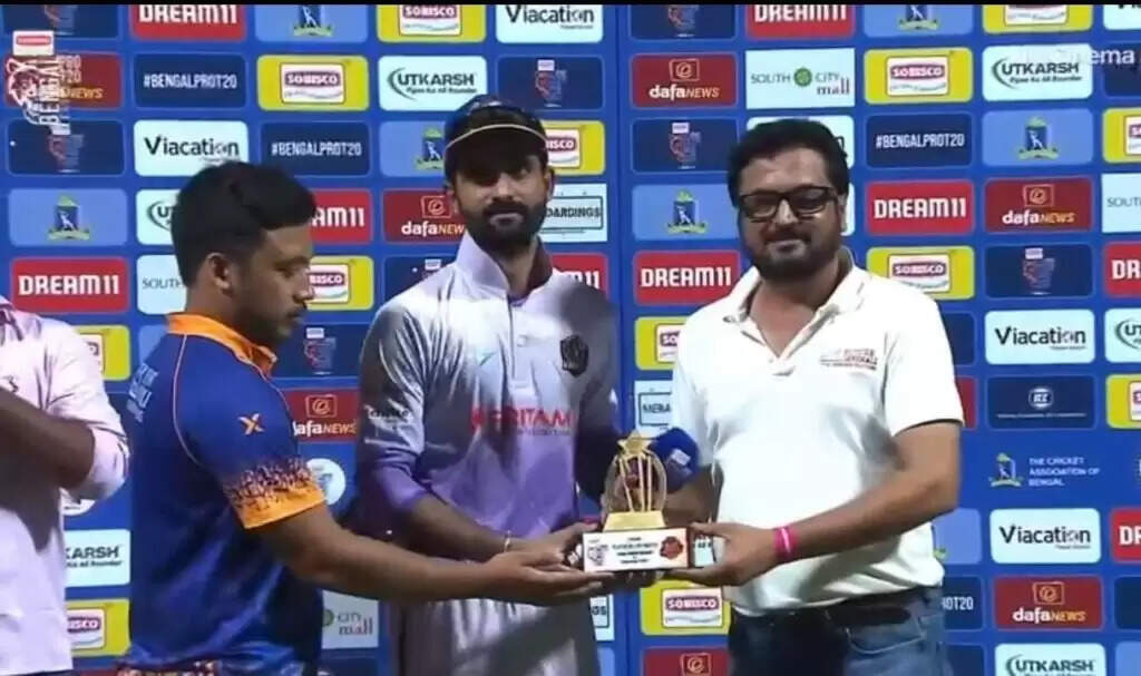 BENGAL PRO T-20 LEAGUE :आदित्य पुरोहित को चुना गया प्लेयर ऑफ द मैच