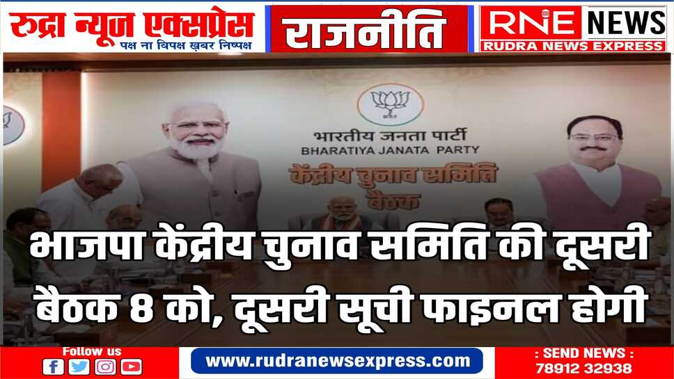 भाजपा के उम्मीदवारों की दूसरी सूची 10 मार्च को हो सकती है जारी