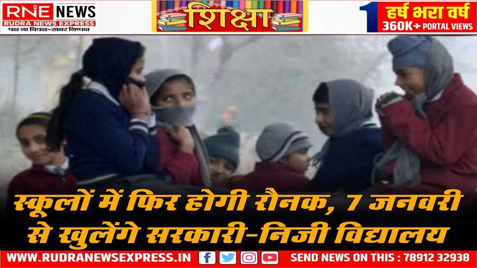 सर्दी की छुट्टियां समाप्त, कल से स्कूलों की रौनक लौटेगी, आज गुरु गोविंद सिंह जयंती का है अवकाश