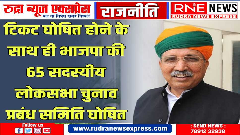 बीकानेर में गजेन्द्रसिंह खींवसर लोकसभा प्रभारी, सत्यप्रकाश आचार्य-मोहन सुराणा चुनाव अभिकर्ता