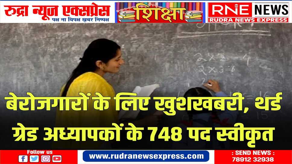 विभाग के पोर्टल पर पदों को स्वीकृत करने की जानकारी है