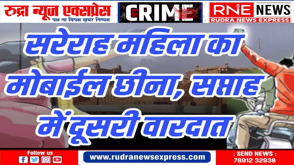 बेखौफ बदमाश दिनदहाड़े दे रहे घटना को अंजाम, जूनागढ़ के पास महिला का मोबाईल छीना