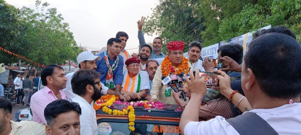 गोविन्दराम मेघवाल के समर्थन में निकली रैली जस्सूसर गेट से रवाना हुई