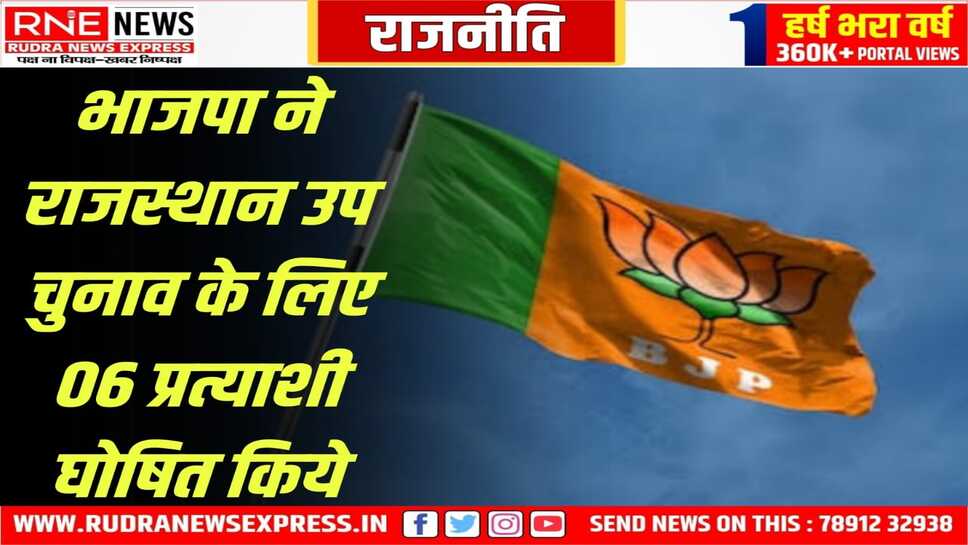 BJP RAJASTHAN : दौसा से जगमोहन मीना, खींवसर से रेवंतराम डांगा, जानें बाकी सीटों पर कौन