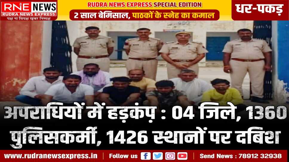 Bikaner Police : आईजी ओमप्रकाश की रणनीति, 01 दिन में 293 टीमों ने 422 अपराधियों के खिलाफ कार्रवाई की