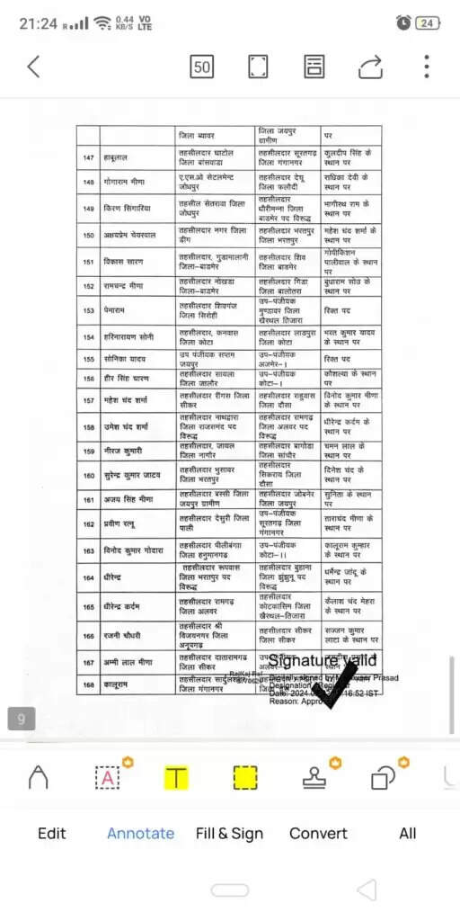 बीकानेर के उपखंडो के तहसीलदार बदले