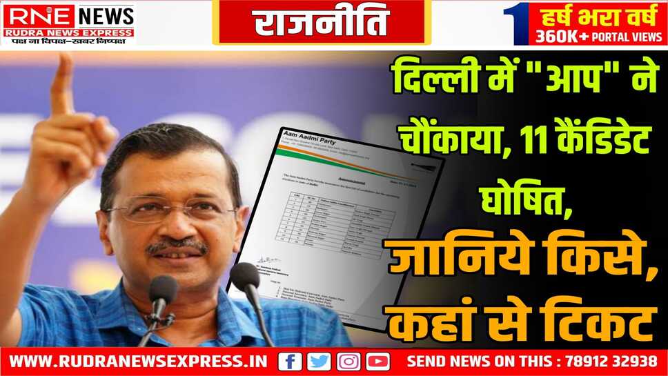 Delhi Assembly Election : फरवरी में होने वाले चुनाव के लिए AAP ने अभी से 11 प्रत्याशी घोषित किये