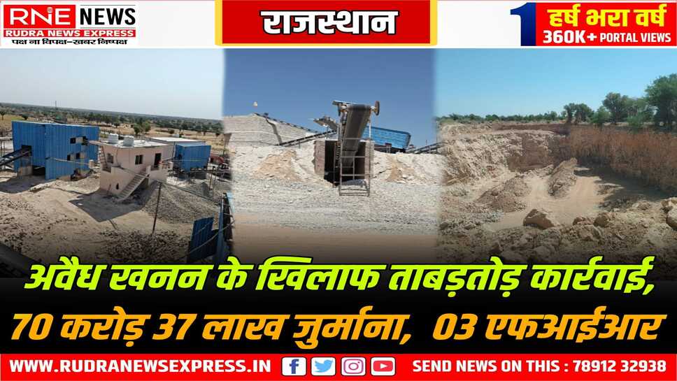 Nagaur : अवैध खनन के खिलाफ अब तक की सबसे बड़ी कार्रवाई, 70 करोड़ जुर्माना