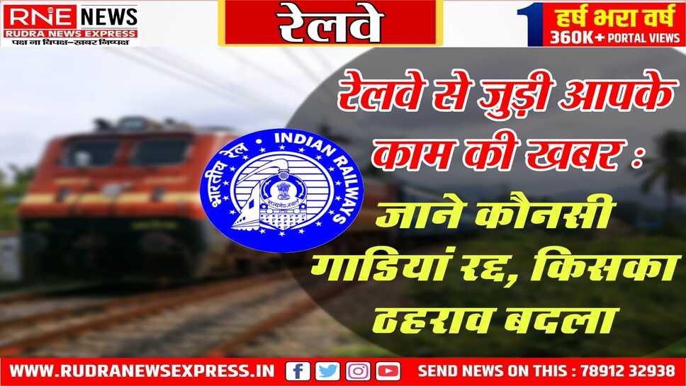 NWR : बीकानेर रेल मंडल सहित राजस्थान से जुड़ी कई गाड़ियों को लेकर आई यह जानकारी