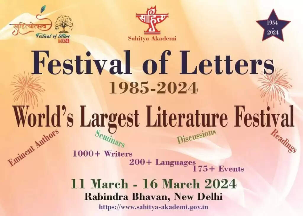 Festival of Letter : 190 से अधिक सत्र,1100 से अधिक लेखक, 175 से अधिक भाषाएं