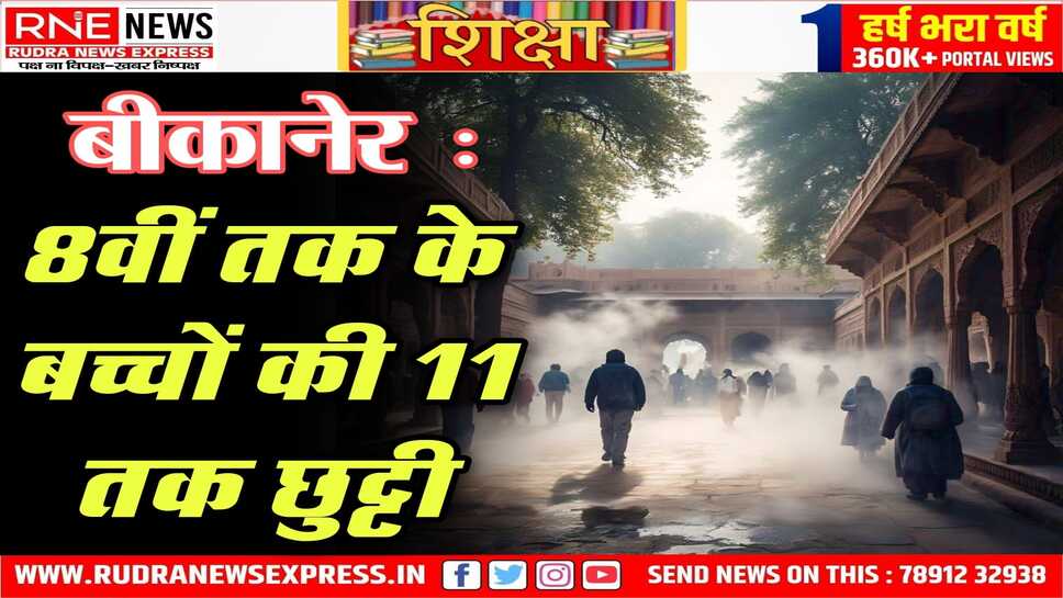 कलेक्टर का आदेश : सरकारी प्राइवेट स्कूलों में 8वीं तक के बच्चों की छुट्टी, शिक्षक-स्टाफ स्कूल जाएंगे