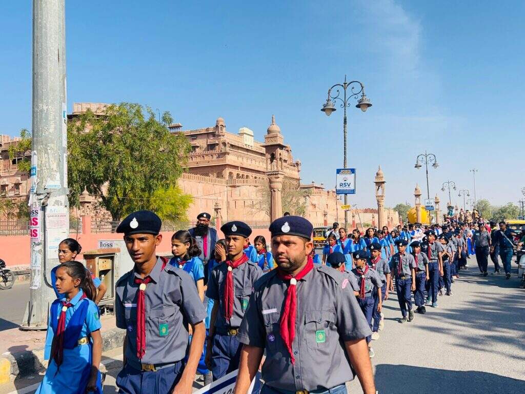 राजस्थान राज्य स्काउट गाइड का नवाचार शत प्रतिशत मतदान के लिए चलाया जागरूकता अभियान