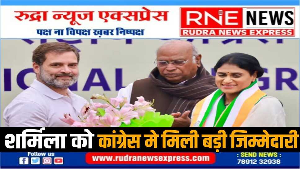 शर्मिला आंध्र प्रदेश कांग्रेस की अध्यक्ष बनाई गई