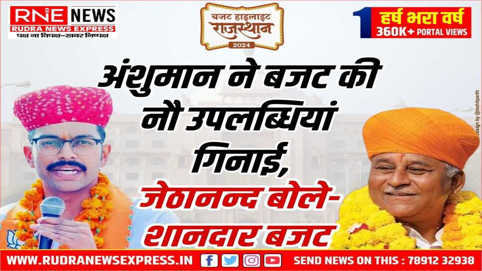 Rajasthan Budget : भाजपा नेता डॉ.सत्यप्रकाश, मोहन सुराणा बोले, इससे अच्छा बजट नहीं हो सकता