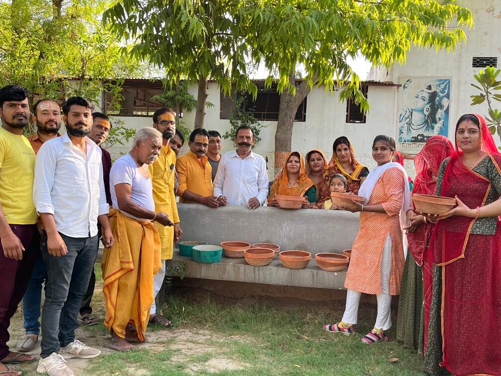 NOKHA NEWS : बैसाखी पूर्णिमा के अवसर पर लगाए गए परिंडे