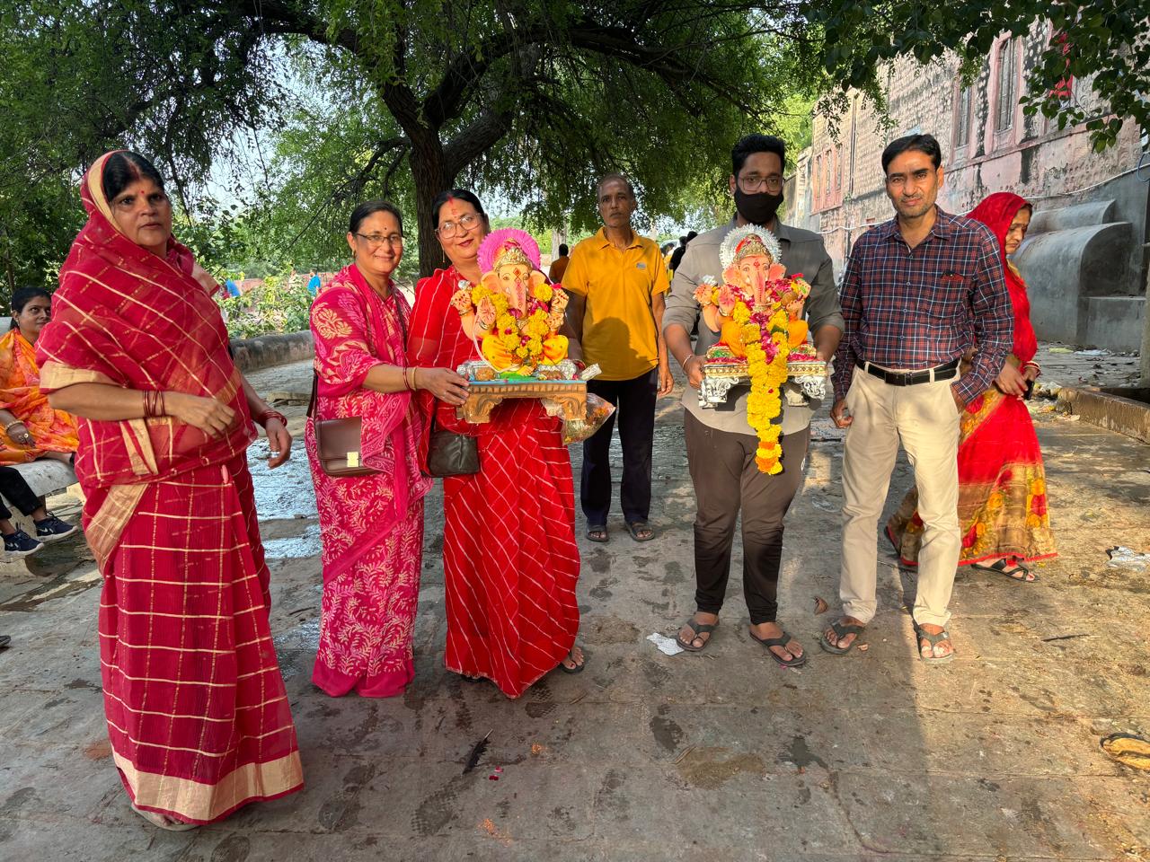 Bikaner : धूमधाम से हुआ भगवान गणपति की प्रतिमाओं का विसर्जन